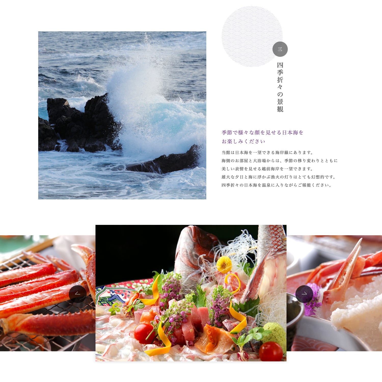 越前海岸 はまゆう松石庵 Webサイト制作